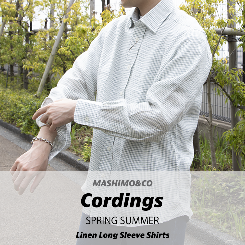 25SS】CORDINGS(コーディングス) Linen Long Sleeve Shirts